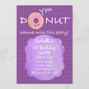 You DONUT Wanna Miss This Party Girls Invitation