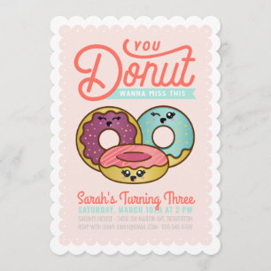 You Doughnut Wanna Miss This Party Invitation