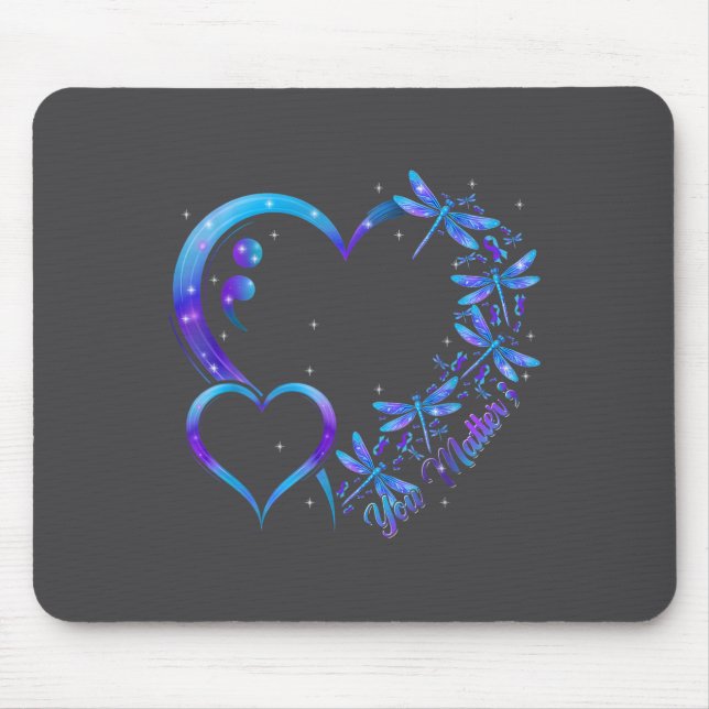 You Dragonfly Suicide Prevention Awareness Men Wom Mouse Mat (Front)