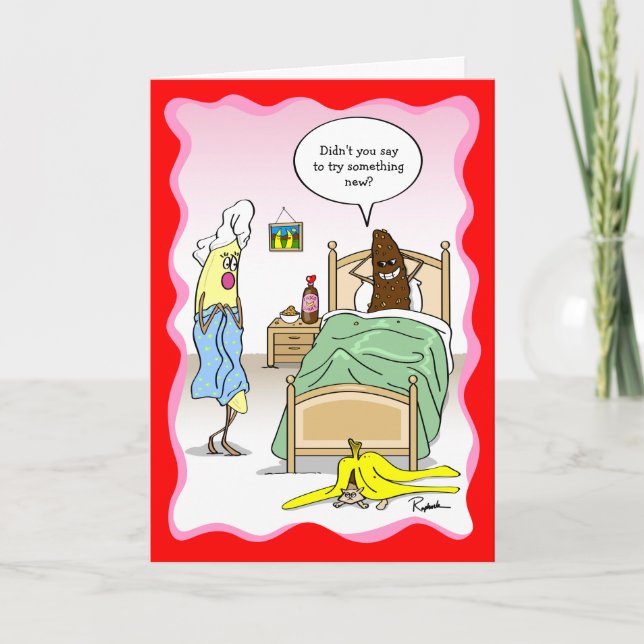 You Drive Me Bananas Funny Valentine's Day Holiday Card (Front)