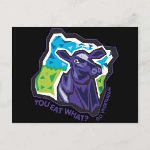 You Eat What? Cow Postcard