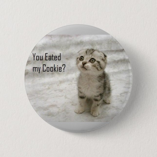 You eated my cookie Button (Front)
