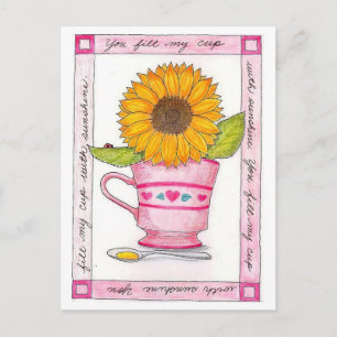 You Fill My Cup Inspirational Postcard