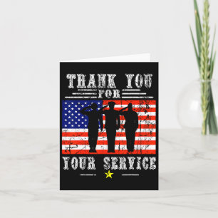 You For Your Services Patriotic - Veterans Day For Card