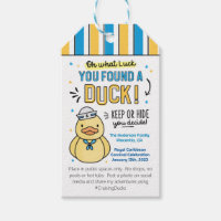 You found a Duck Cruising Ducks Tag Template