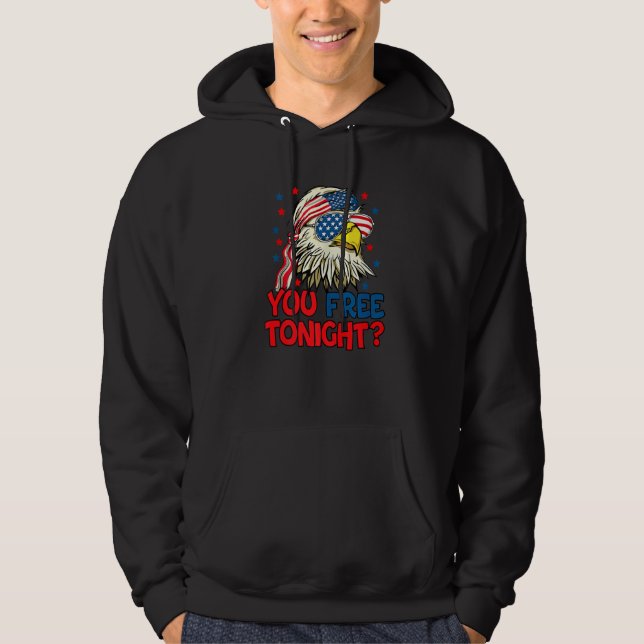You Free Tonight Bald Eagle Mullet American Flag 4 Hoodie (Front)