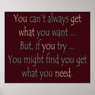 You get what you need Poster