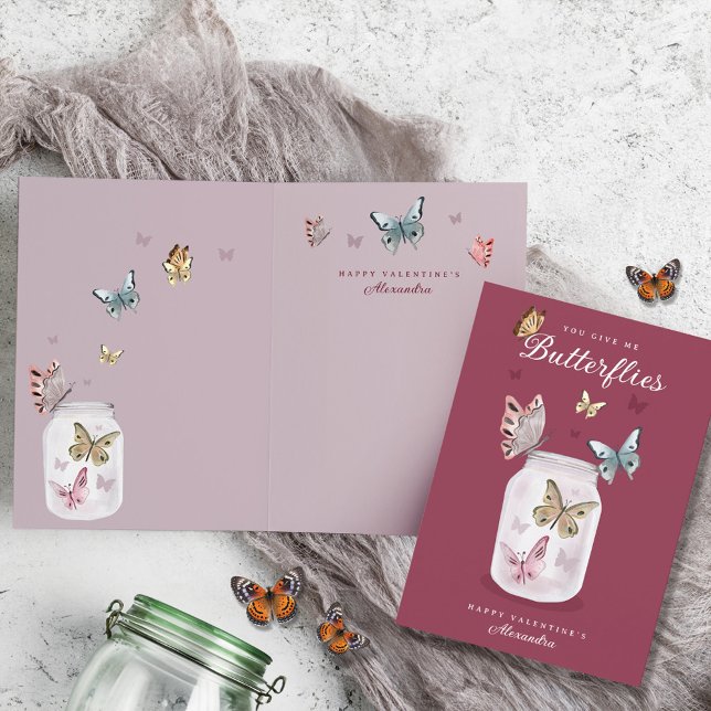 You Give Me Butterflies Happy Valentine's Day Card (You Give Me Butterflies Happy Valentine's Day Card)