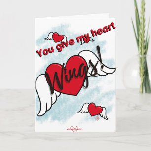 You Give My Heart Wings Valentine's Day Card