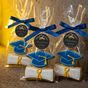 You Glow Girl Grad Yellow Neon Script Graduation Classic Round Sticker