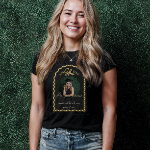 You Glow Girl Wavy Yellow Neon Graduation Photo Tri-Blend Shirt