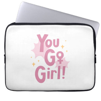 You Go Girl | Cute Pink Electronics Bag