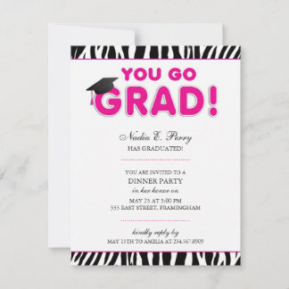 You Go Grads Graduation Party Invitation