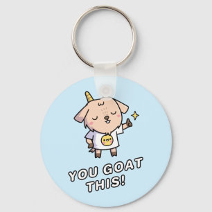 You Goat This, Cute Motivational Pun Key Ring