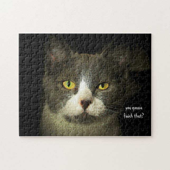 You gonna finish that? Cat Meme template Jigsaw Puzzle (Horizontal)