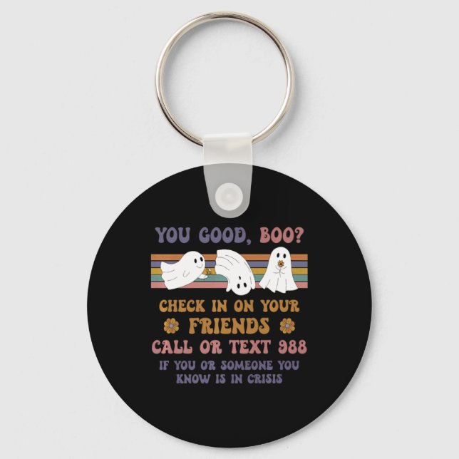 You Good Boo 988 Suicide And Crisis Lifeline Groov Key Ring (Front)