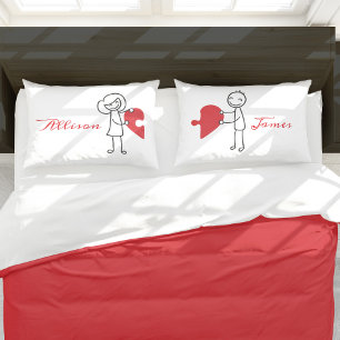 You Got a Piece of my Heart - His and Hers Pillowcase