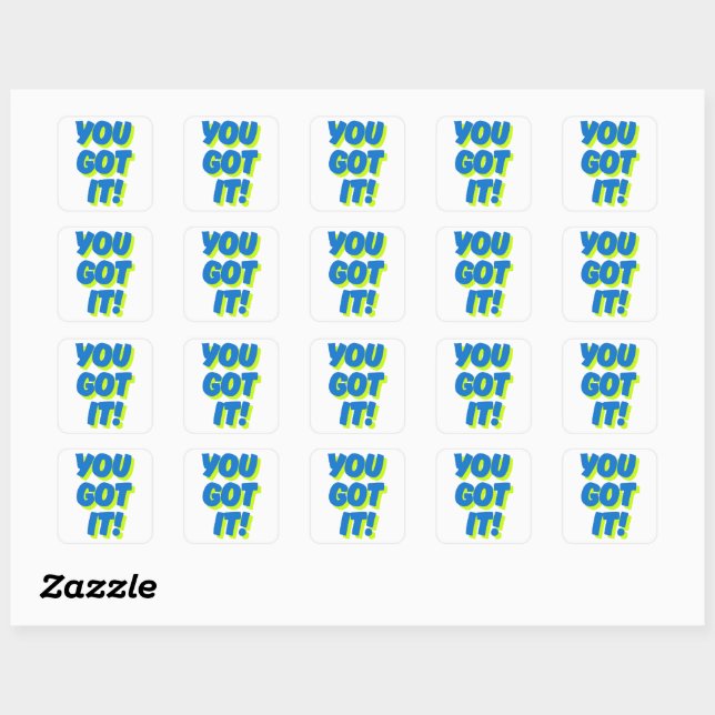 You Got It Inspirational Quote Sticker  (Sheet)