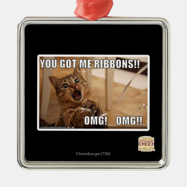 You got me ribbons!! metal tree decoration (Front)