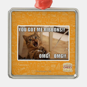 You got me ribbons!! metal tree decoration