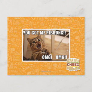 You got me ribbons!! postcard