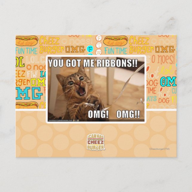 You got me ribbons!! postcard (Front)
