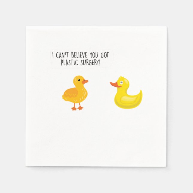 You Got Plastic Surgery Cosmetic Surgeon Gift Napkin (Front)