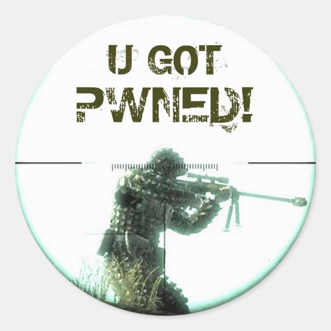 You Got Pwned Classic Round Sticker (Front)