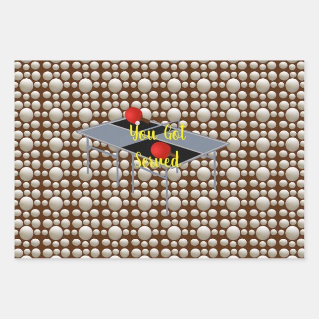 You Got Served At Ping Pong, Gift Wrap Sheets, (Front)