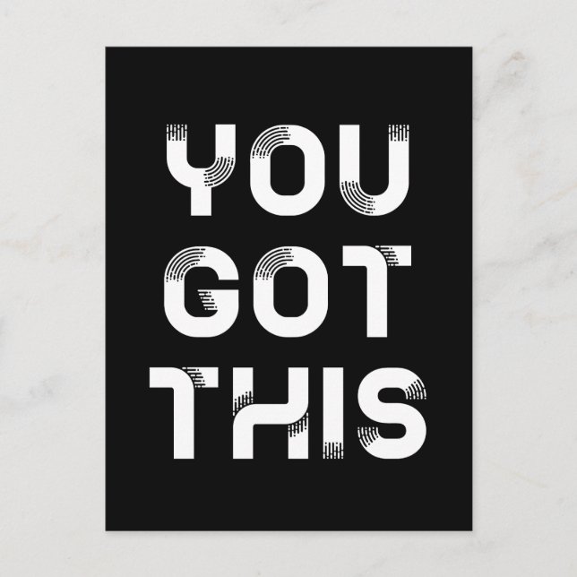 You got this black postcard (Front)