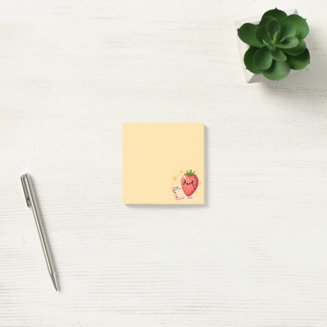 You Got This! Cheerful Strawberry Post-It Notes (Office)
