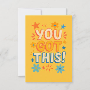 You Got This! – Colorful Motivational Greeting Car Thank You Card