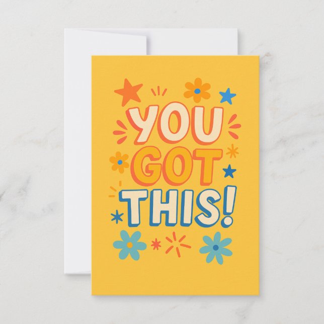 You Got This! – Colourful Motivational Greeting Ca Thank You Card (Front)