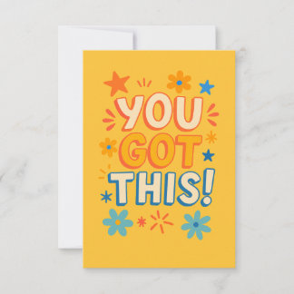 You Got This! – Colourful Motivational Greeting Ca Thank You Card