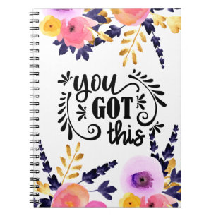 You Got This Floral Inspirational Notebook