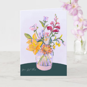 You Got This Floral Watercolor Bouquet Card