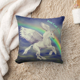 You Got This Flying Unicorn Rainbow Inspirational Cushion