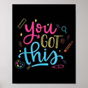 You Got This Motivational Testing Day Teacher Stud Poster