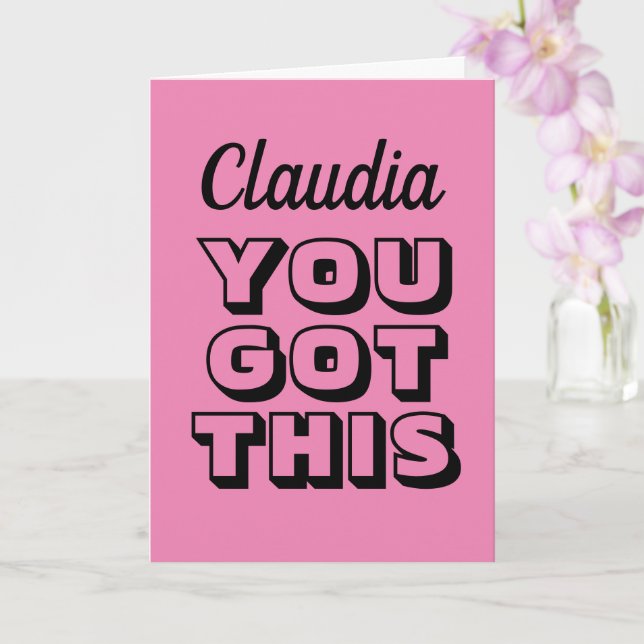 You Got This! personalised encouragement greeting  Card (Orchid)