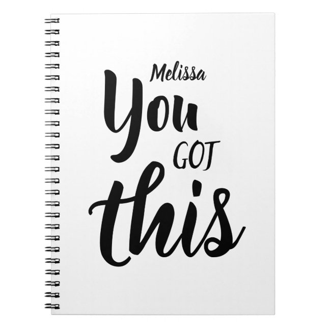 You Got This Personalised Name Minimalist Notebook (Front)