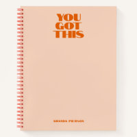 You got This Pink Red Calligraphy  Notebook