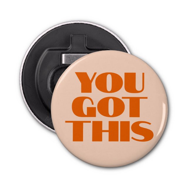 You got This Pink Red Calligraphy  Notebook Magnet Bottle Opener (Front)
