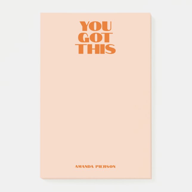 You got This Pink Red Calligraphy  Notebook Post-i Post-it Notes (Front)