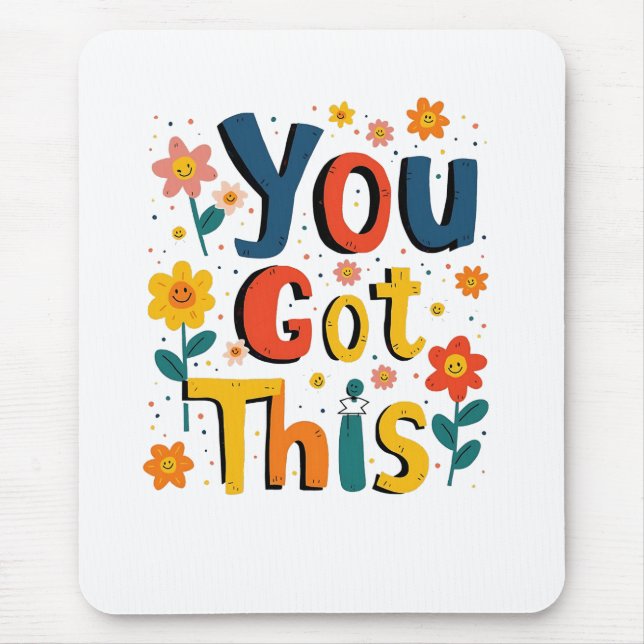 You Got This Teacher Exam Test Day Score Testing Mouse Mat (Front)