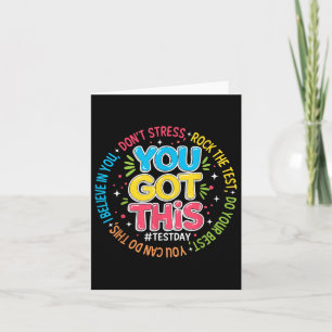 You Got This Test Day Rock The Test Teacher Testin Card