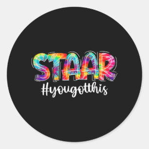 You Got This Tie Dye Testing Exam Funny Test Day G Classic Round Sticker