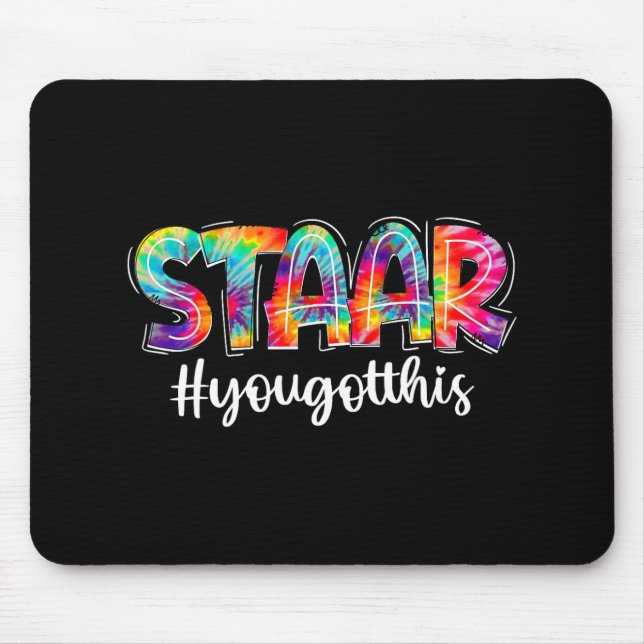 You Got This Tie Dye Testing Exam Funny Test Day G Mouse Mat (Front)