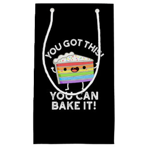 You Got This You Can Bake It Positive Pun Dark BG Small Gift Bag