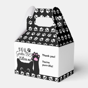 You Gotta Be Kitten Me Funny Cat Pattern Birthday Favour Box