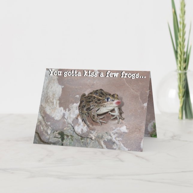 You Gotta kiss a few Frogs Holiday Card (Front)